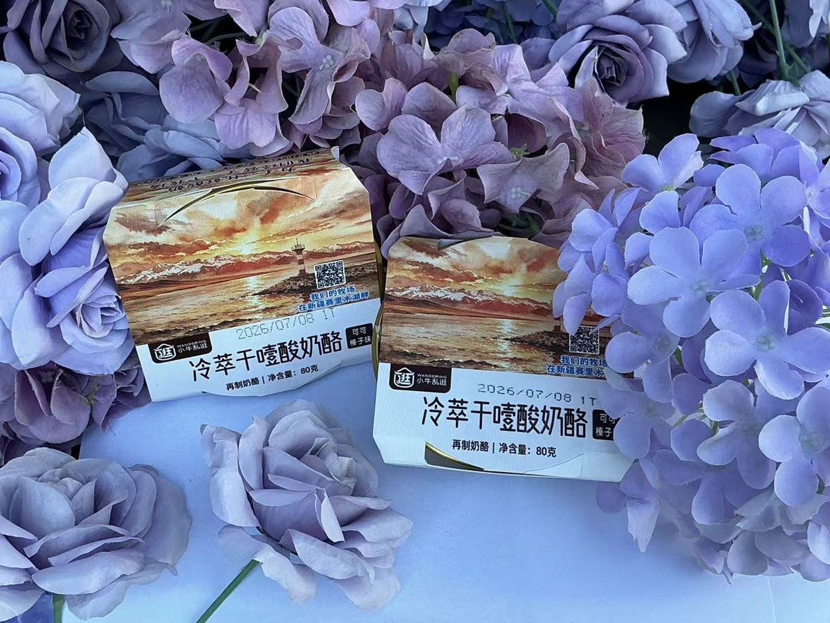 小牛乱逛冷萃干噎酸奶酪，可可榛子味，净含量 80 克