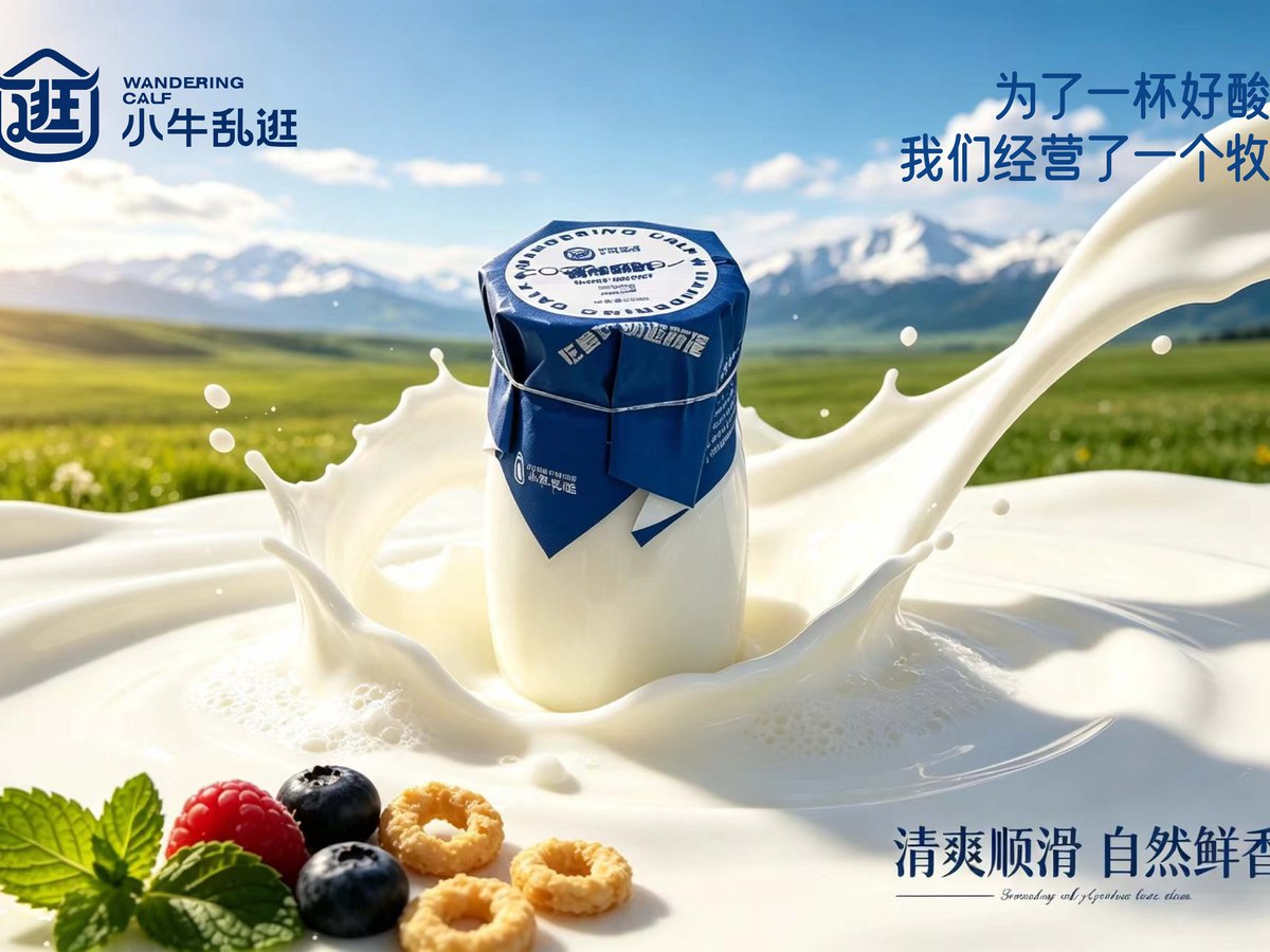 小牛乱逛原味酸奶，杯装，净含量 180 克