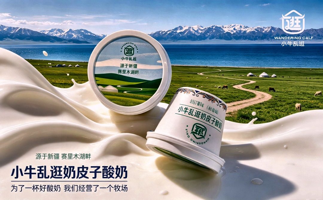 小牛乱逛奶皮子酸奶。